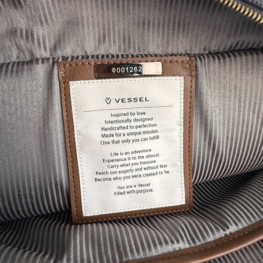 VESSEL Heavy Canvas and Faux Suede Synthetic Leather Backpack